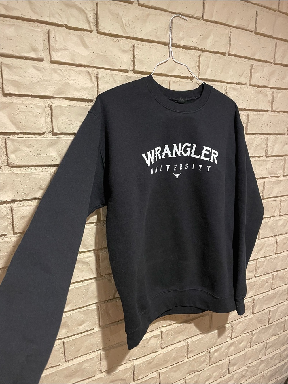 Gildan Black Crewneck Sweatshirt with White Logo